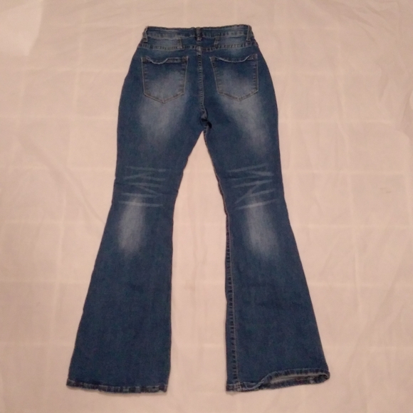 Kunmi Size 4 Flare Leg Button Fly Jeans - Picture 3 of 8